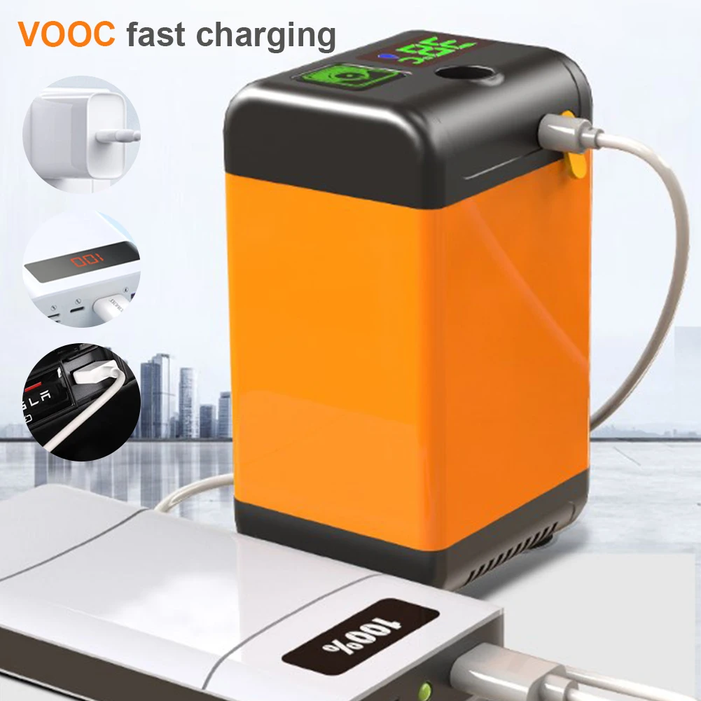 Portable Camping Shower Electric Shower Pump 1/3 Gear Rechargeable Camp Temperature Display for Camping Hiking