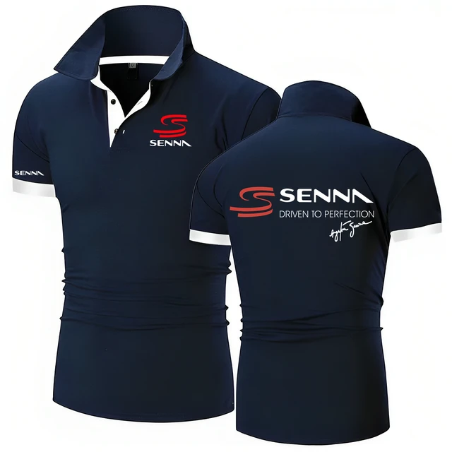 Hommes Polo Ayrton Senna Brésilien Formule 1 Légende Polos Graphique Surdimensionné Respirant Streetwear T-Shirts S-8XL 1