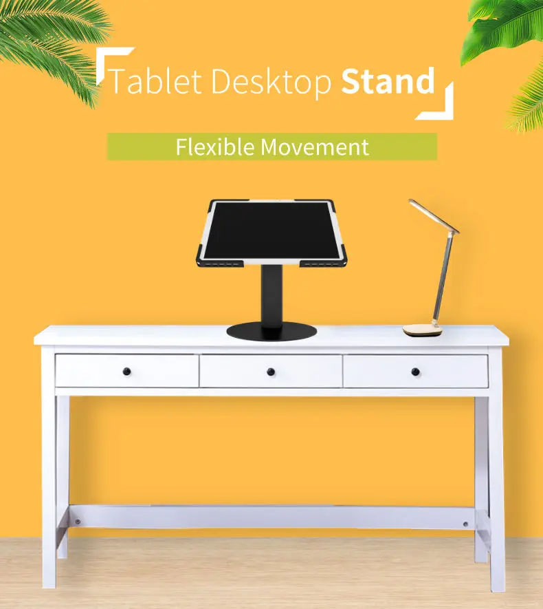 Universal Tablet Desktop Stand Ajustável Case do Ipad no Suporte Estável 180 ° de Inclinação Vesa Tablet Enclosure 713 - Imagem 6
