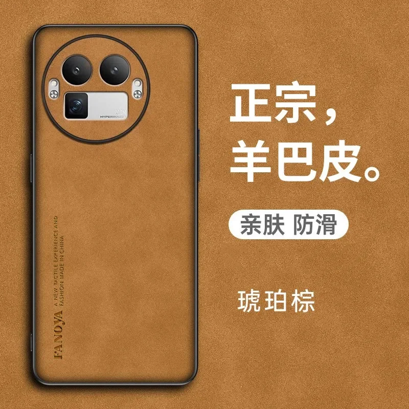 Sheepskin Plain PU Leather Shockproof Matte Phone Case with Hard Bumper Protection Cover