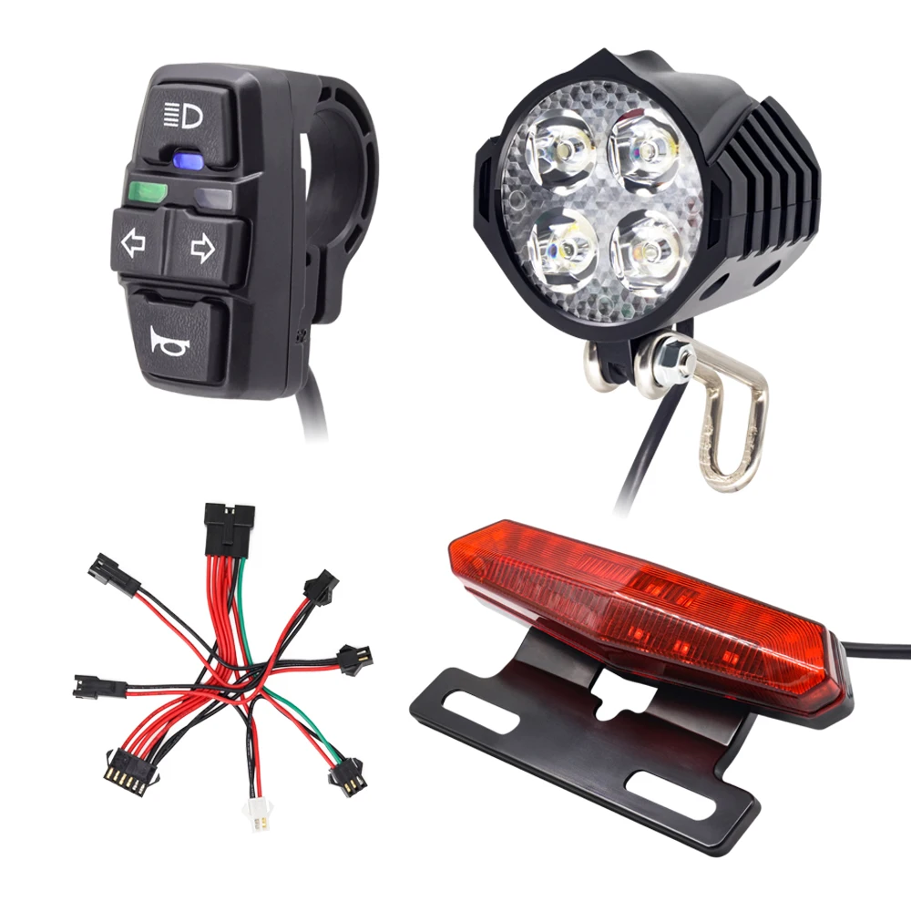 3 In 1 オートバイヘッドライトホーンターンライトスイッチ 12V 24V