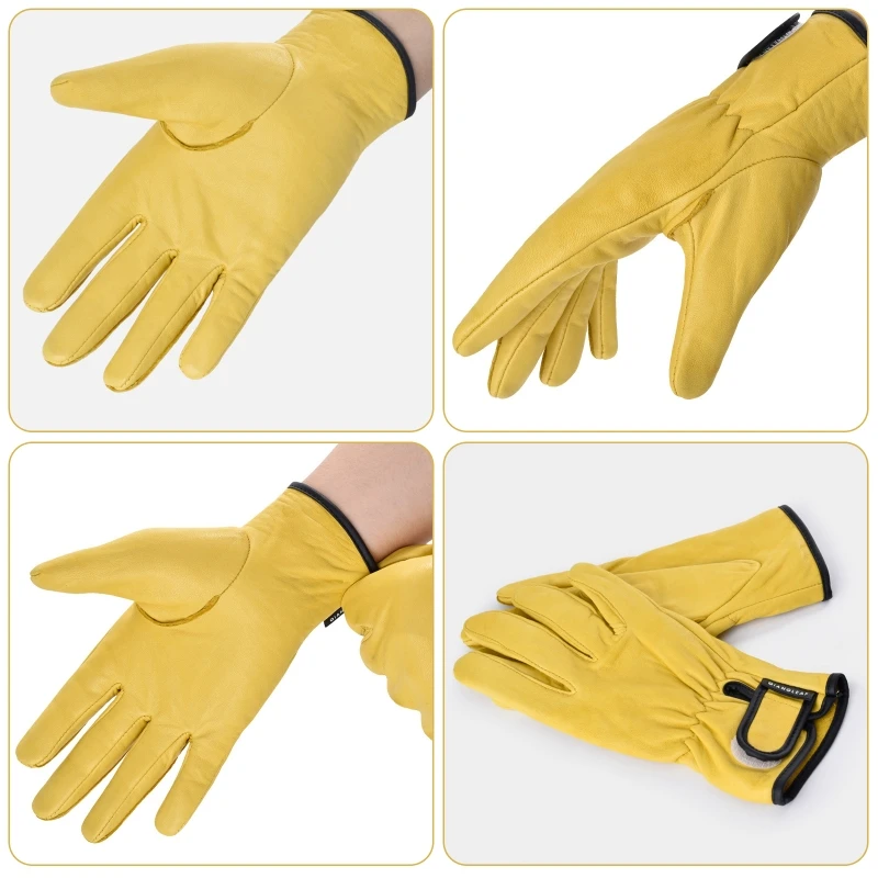 

Leather Gardening Gloves for Women & Men Thorn Resistant Heavy Duty Gardening Gloves for Men Breathable Garden Gloves