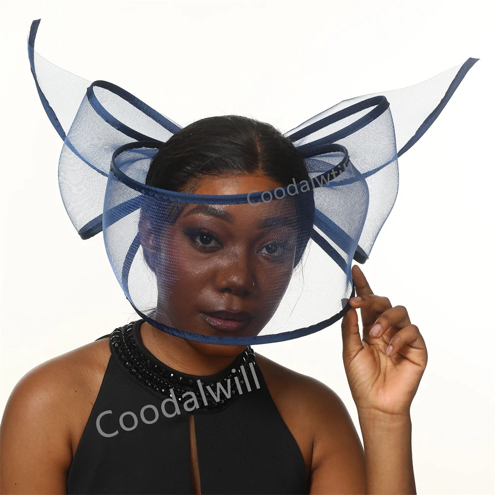 Rote Hochzeit Mesh Fascinator Hut Frauen Braut Schleier Mode Kopfschmuck Damen Formale Derby Rennen Chapeau Kappe Frauen Royal Fascinators – Detail 12