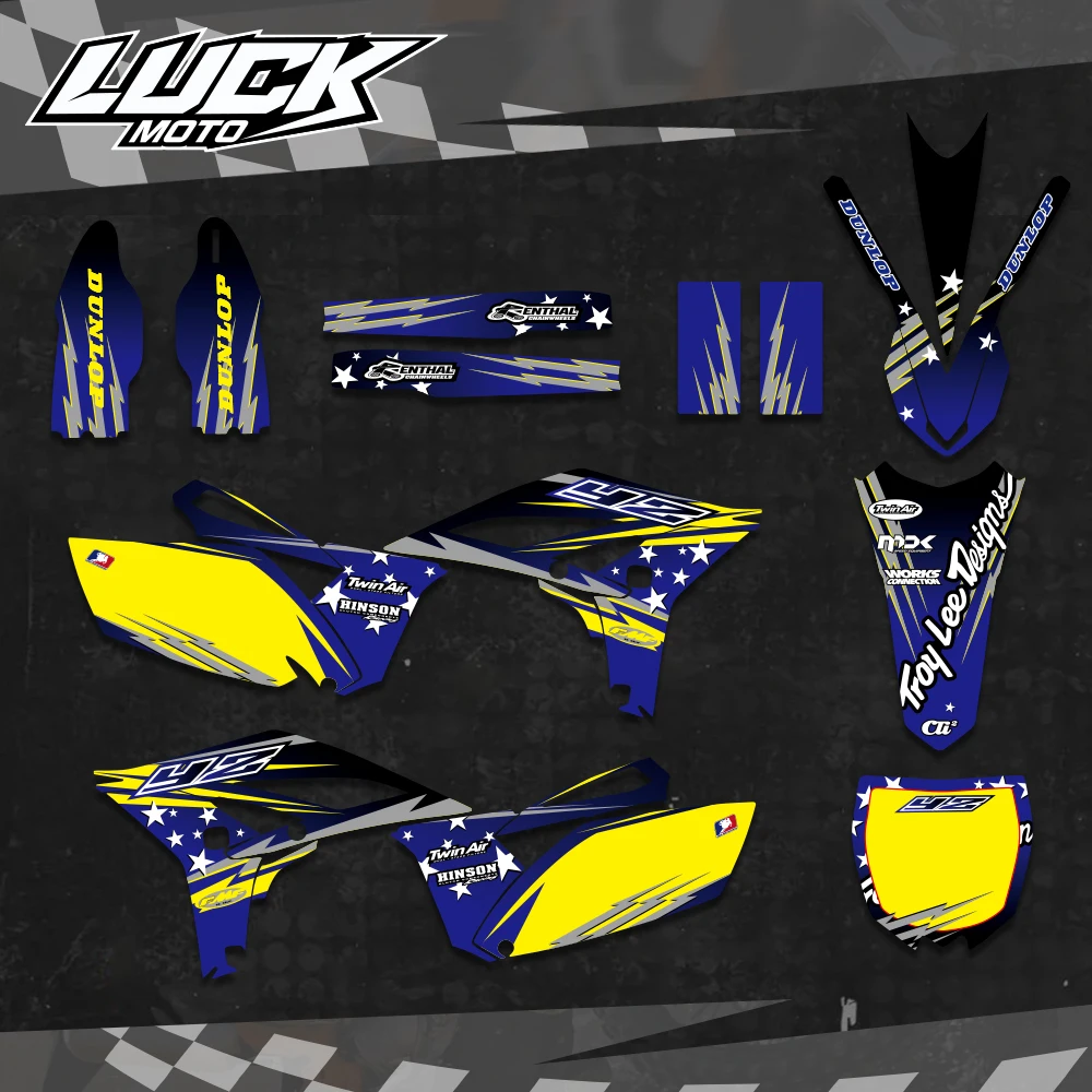 LUCKMOTO 오토바이 데칼 스티커 배경 그래픽 키트, YAMAHA YZF250 YZ250F 2010 2011 2012 2013 YZF 250