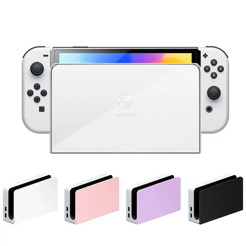 Прозрачная Лицевая панель Защитная крышка для Nintendo Switch Oled зарядная док-станция для телевизора декоративная сменная Передняя панель