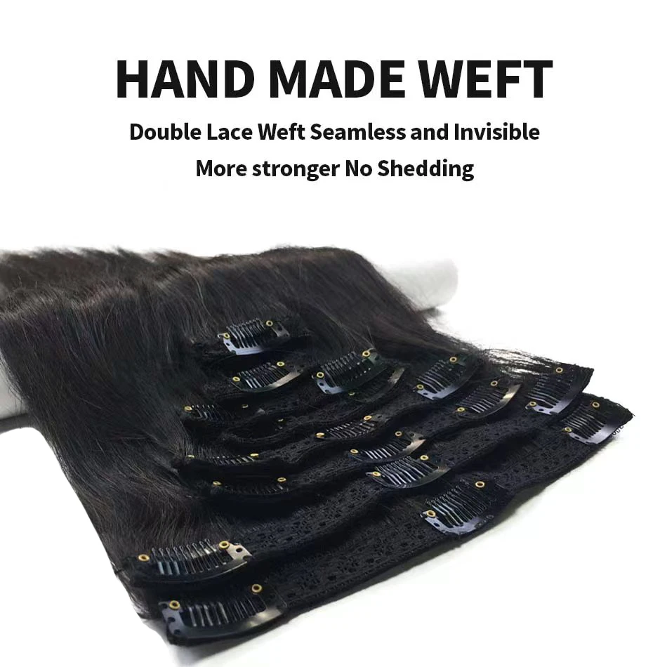 Hair Extensions Clip in Real Human Hair 120G For Women