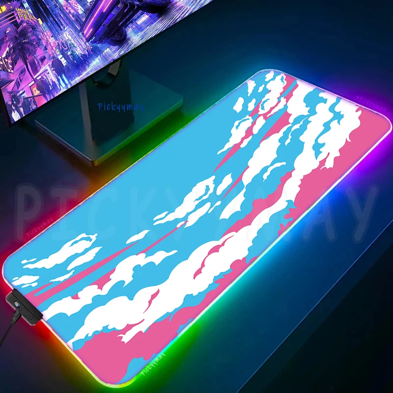 

Большой игровой коврик для мыши с подсветкой, 900x400