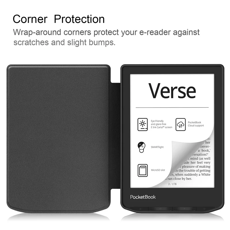 Slim  6 eBook Flip Cover with Soft TPU Back