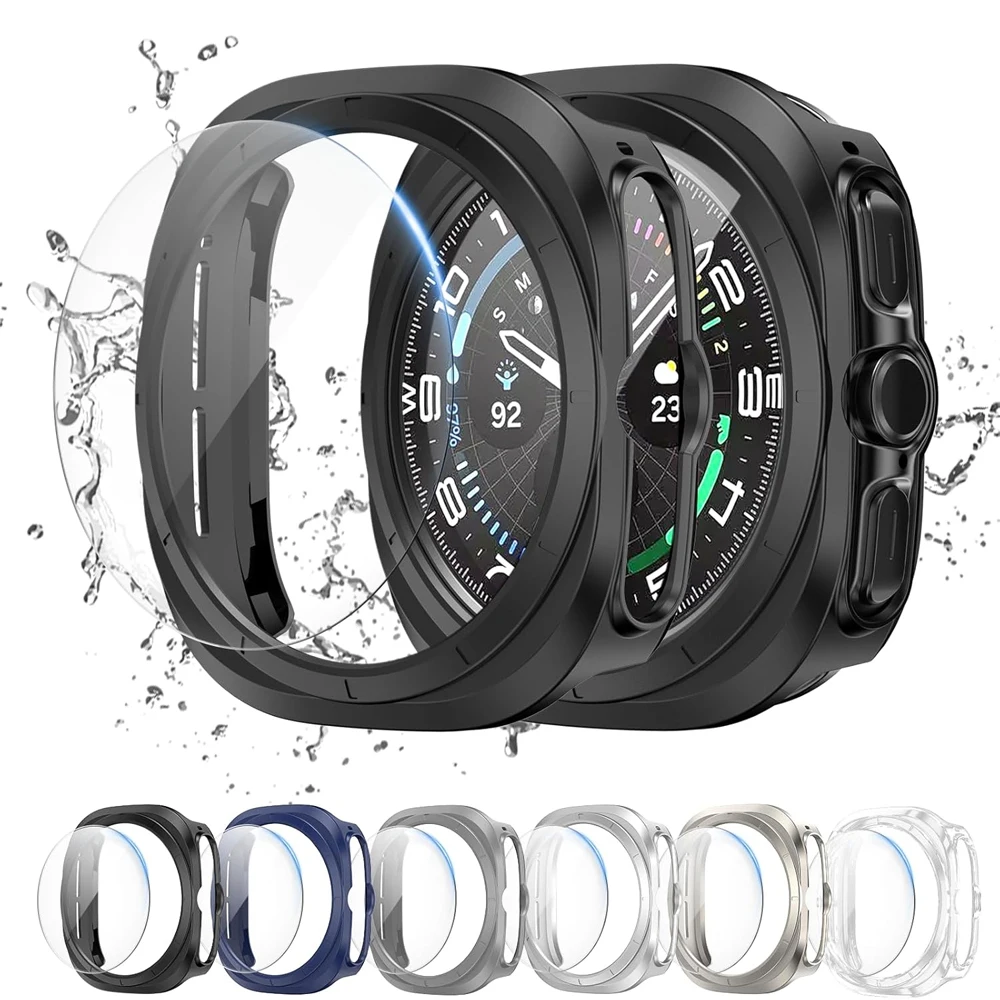 Premium Protective Case with Tempered Glass Screen Protector for Galaxy Watch Ultra 47mm