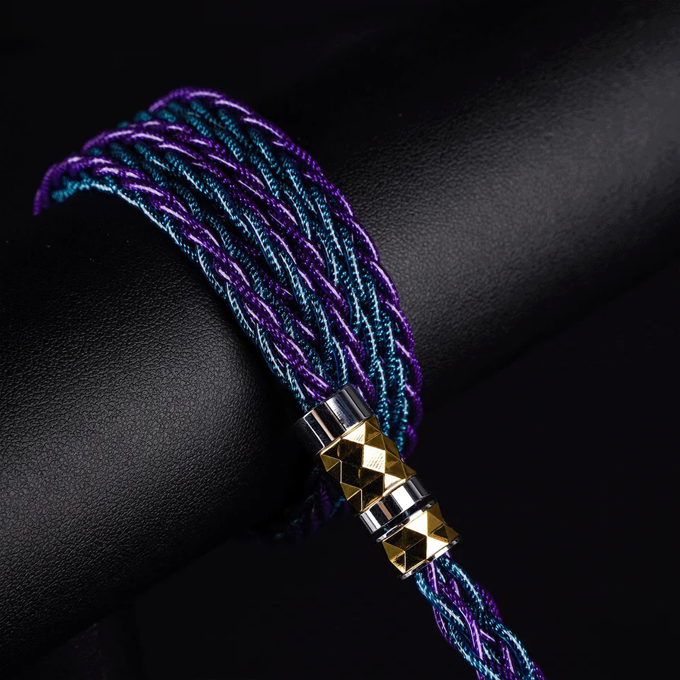 NICEHCK DualGod HiFi インイヤーモニターイヤホンケーブル銀