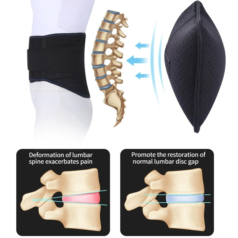 Inflatable Lumbar Support Cushion Portable Neck Shoulder Posture Correct Massage Pillows Orthopedic Design For Back Pain Relief