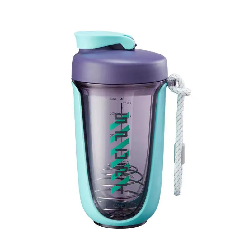 550ml Plastic Shaker Water Bottle Sports GYM Portable Travel Protein Shaker Drink Bottles BPA Free