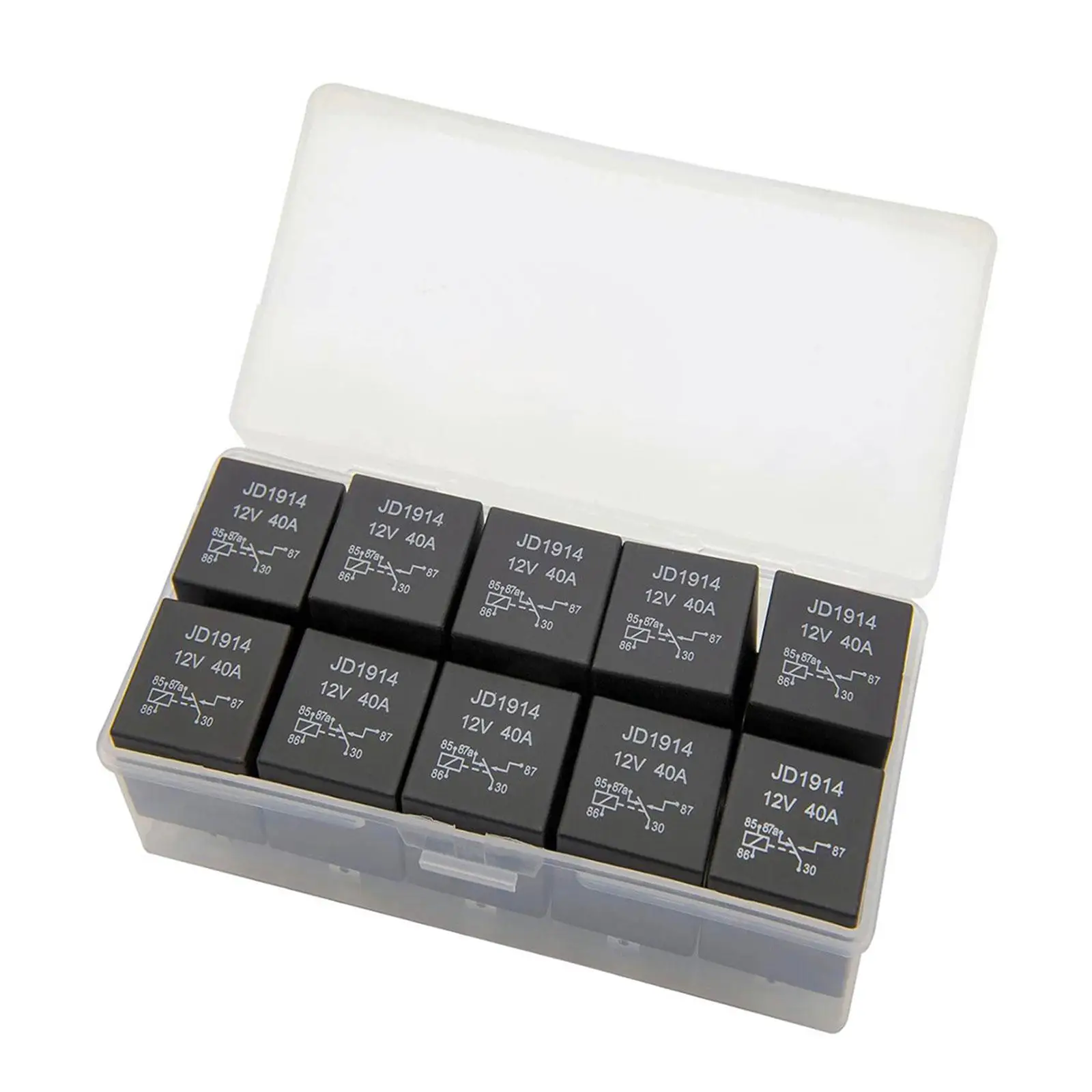 10 Pezzi 5 Pin Relè Impermeabile 40A 30A Spdt Relè Sostituzione Automotive Set Per Furgone Auto Moto Camion Marine