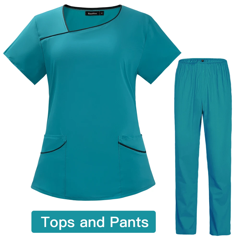 Breathable Pet Grooming Work Clothes Hospital Doctor Suits Lightweight Elasticity Nursing Uniforms Dental Clinic Nurse Workwear