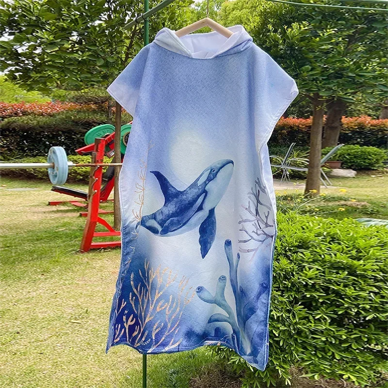 Selling Adult Hooded Bath Towel with Ultra-fine Fiber and Cape Beach Quick Drying Bathrobe Cape Beach Bathrobe