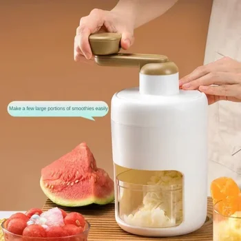Manual Ice Shaver Household Small Ice Crusher Mini Shaved Ice Milkshake Machine Portable Hand-cranked Smoothie Machine 1