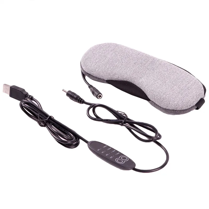 

New Temperature Control Heat Steam Cotton Eye Mask Dry Tired Compress USB Hot Pads Care Hot Fast Sleep Eyes Mask Facial Massager