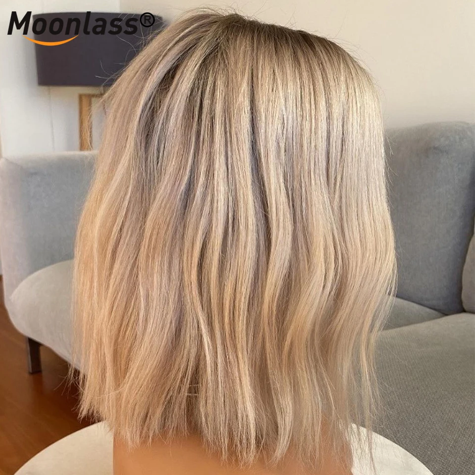 Ash Blonde Human Hair Wigs for Women Body Wave 180% Density Brazilian Virgin Wig Preplucked 13x4 Transparent lace Frontal Wigs