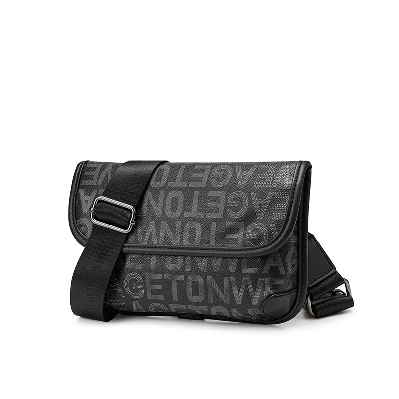 2024 New Letter Printed Trendy Tiger Head Bag Fashion One Shoulder Men's Bag Leisure Motorcycle Bag Sports Outdoor Chest Bag