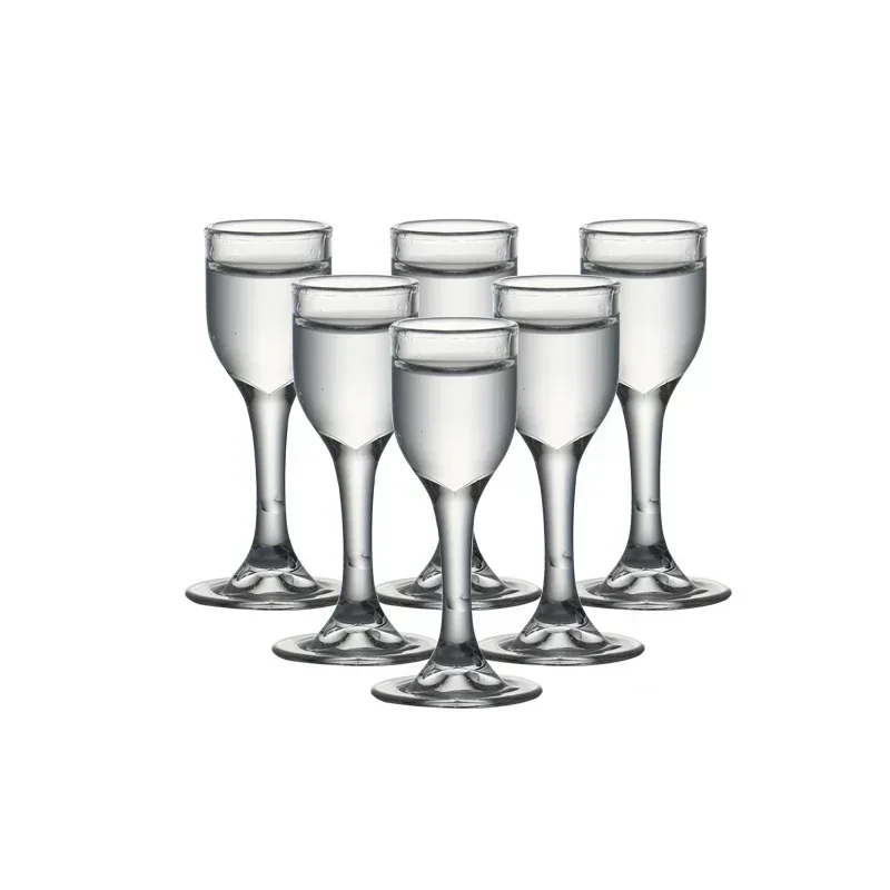 セットの 6 個 0.3 オンスリキュールガラス手作り吹き鉛フリーガラス