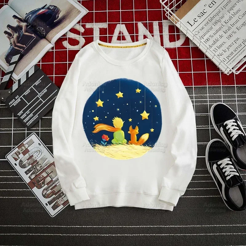 

Cartoon Earth Space Little Prince Hoodies Sweatshirts Men Woman Fashion Autumn Winter Hip Hop Hoody Male Casual Tops