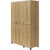 Evolution Lory Framed 3Door Wardrobe in Natural from durable engineered and available in multiple neutral woodgrain finishes 3
