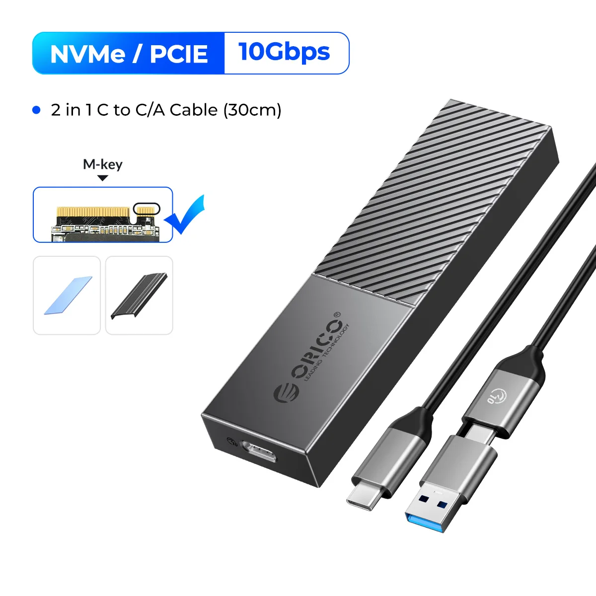 ORICO Thunderbolt3 NVME M.2 SSDケース40Ghps Amazon.com: ORICO Upgraded M.2 NVMe SSD Enclosure 40Gbps