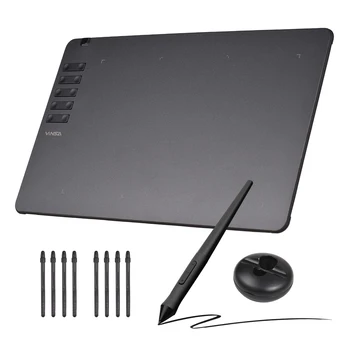 VINSA T1161 Graphics Drawing Tablet Ultra-thin Art Creation Sketch with Battery-free Stylus 8 Pen Nibs 8192 Levels Pressure