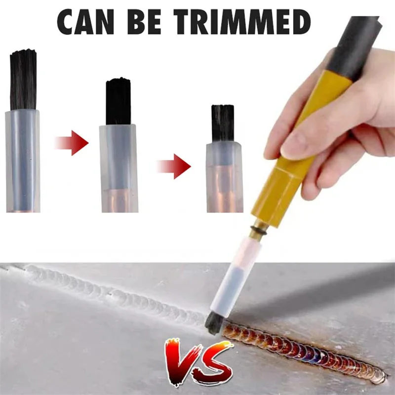 1PC M6/M8/M10 Copper Head Weld Brushes For Weld Seam Bead Joint Cleaning Polishing Machine Welding Seam Cleaner Brush Industry