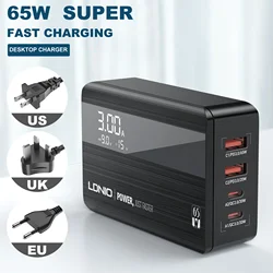 65W USB - C Charger with LED Display and PPS Multiport Fast Charging Technology - UK