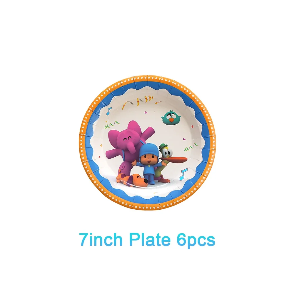 Pocoyo Anime Geburtstagsdekorationen: Ballons, Tischdecke, Kuchenformen, Teller, Hintergrundbanner, Babyparty- und Kindergeschenke – Detail 2