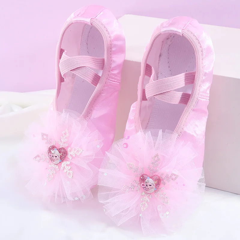 Dance Shoe Children Women Soft Sole Blue Pink Dancing Shoe for Girls Baby Children's Princess Ballerina Shoes 6