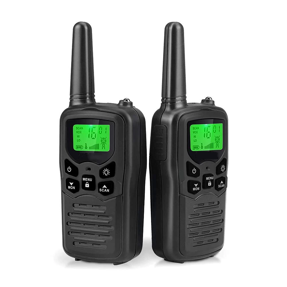 

Long Range Adults Walkie Talkies Two-Way Radios with 22 Channels FRS LCD Display with LED Flashlight for Field Biking Hiking