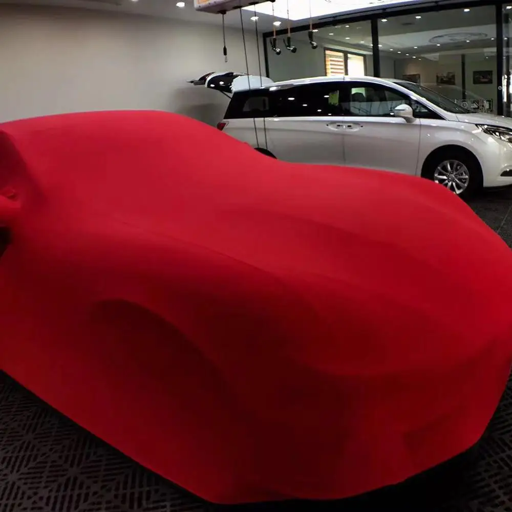 

high elastic indoor premium exhibit material spandex car cover