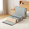 Sheet Set Storage Box Organizer Fabric Folding Window Zipper Blanket Organizer Box Wardrobe Bed Clothes Storage Organizer 3