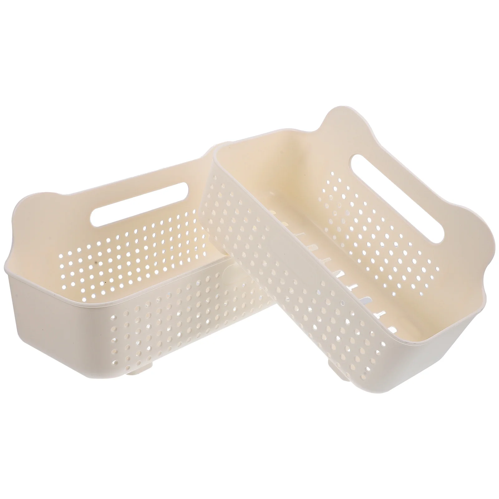 

2 Pcs Wall-mounted Storage Basket Shelf Without Drilling Shelves Kitchen Seasoning Bottles Holder Shampoo