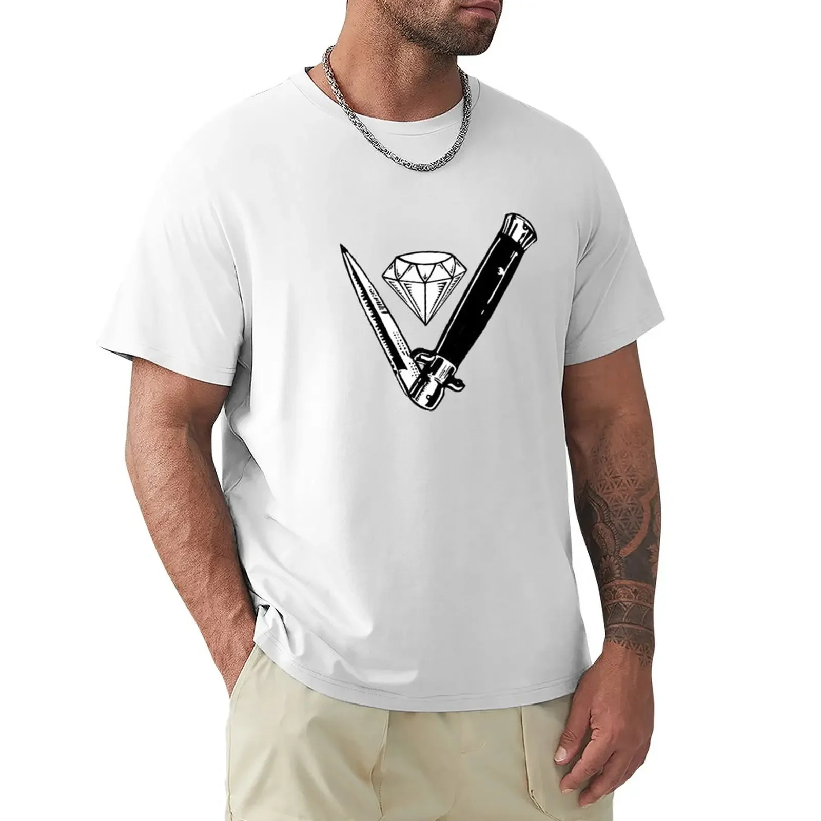 

Diamond cut alt lay out T-Shirt summer top boys animal print for a boy Men's t shirts
