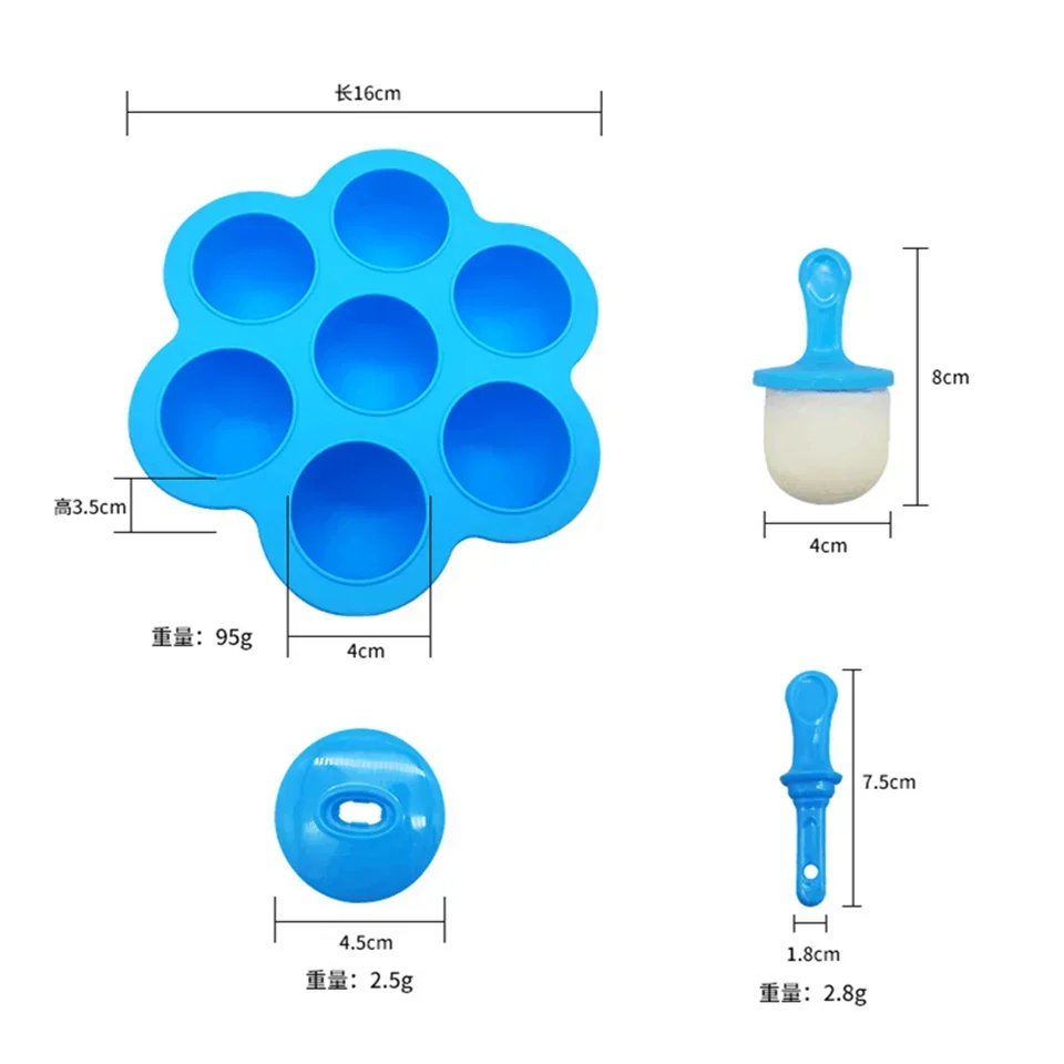 Freezer Jelly Pudding Ice Cream Mold Making Mould Multiple Fruit Ice Cream Silicone Chocolate Molds With Popsicle Sticks