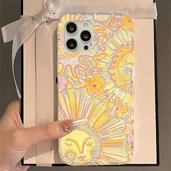 Abstract Sunshine Print Soft Clear TPU Phone Case for S25 Plus (T8594)