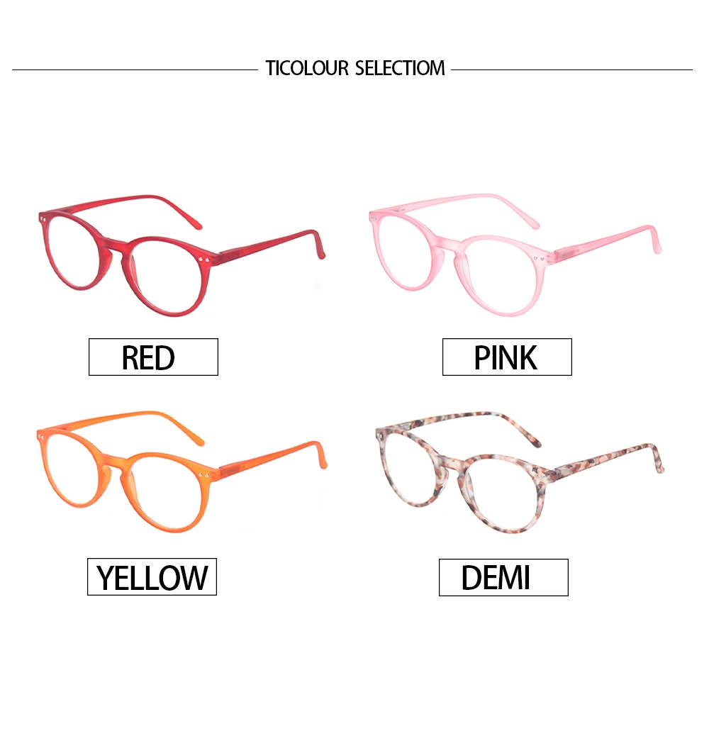 TUREZING Reading Glasses for Women Fashion Round Anti-Blue Light Comfortable Lightweight High Quality Prescription Eyeglasses 5