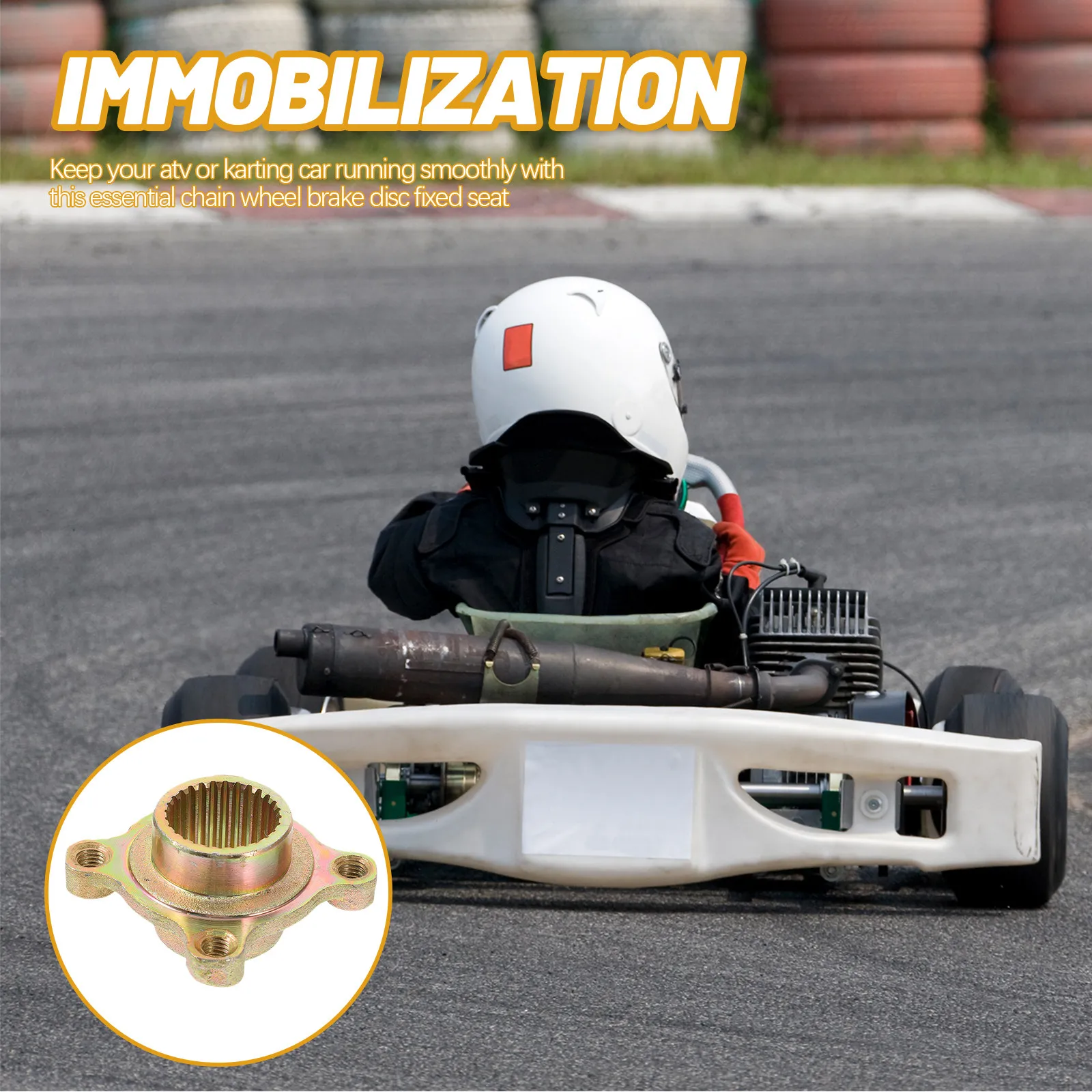 고카트 및 ATV용 리어 휠 허브, 리어 액슬 스프로킷 브레이크 디스크 고정 시트, 헤비 듀티 구조, 부드러운 체인 작동