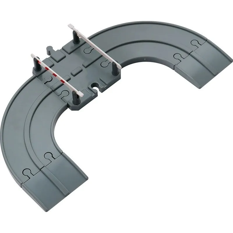 Wooden Train Track Accessories: Plastic Highway Bridge for Children's Railway Toys