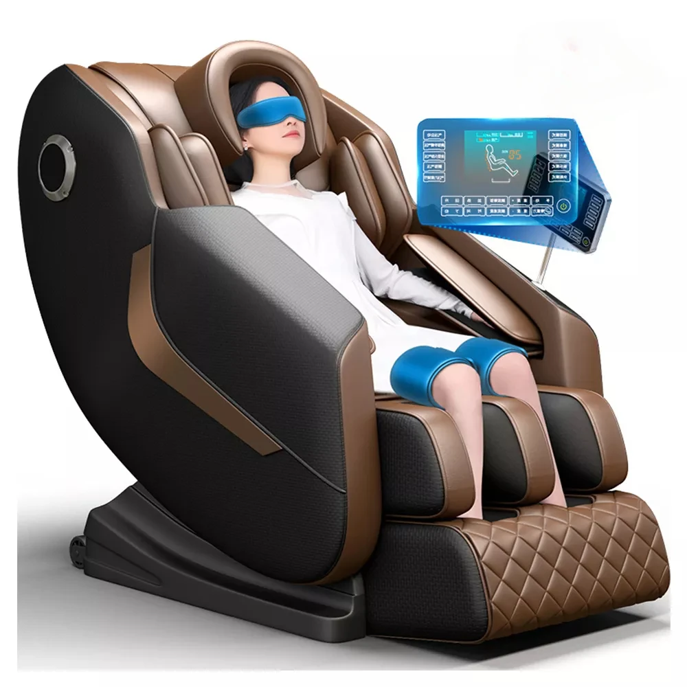 

Leather Shiatsu kneading armchair electric home use massage chair full body 8d zero gravity luxury with head foot massage