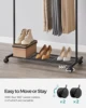 SONGMICS Clothes Rack with Wheels, Double-Rod Clothing Rack for Hanging Clothes 5