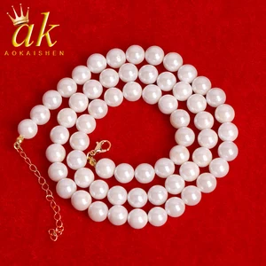 Aokaishen Pearl Necklace for Men Hip Hop Jewelry Adjustable 2022 Trend Best Selling Drop Shipping Items