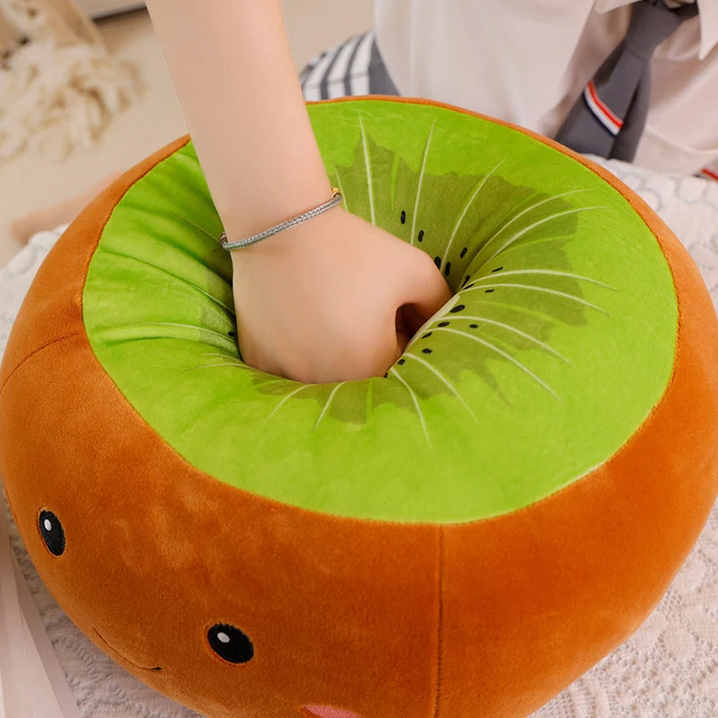 ZU Super Soft Plush Pillow Cute Fruits Kiwi Apple Orange and Vegetables Pea Chili Stuffed Toys Sofa Home Decor Cushion for Girl 6