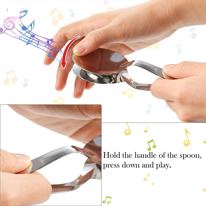 Musical Spoons Instrument With Wooden Handle Percussion Instrument With Wooden Handle Irish Percussion