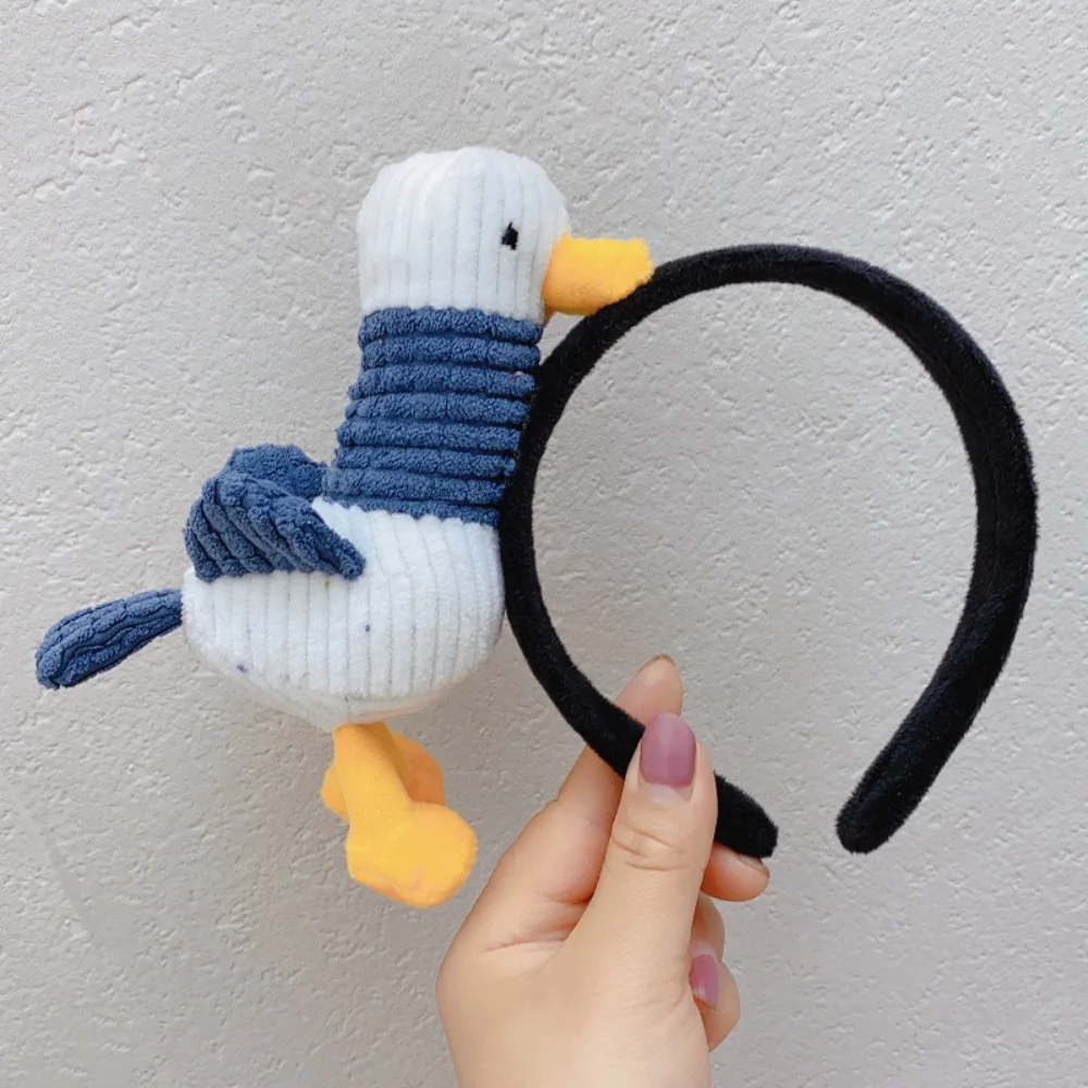 Creative Plush Cloth Animal Pattern Duck Panda Hairbands For Girl Woman Cute Cartoon Wash Face Make Up Hair Hoop