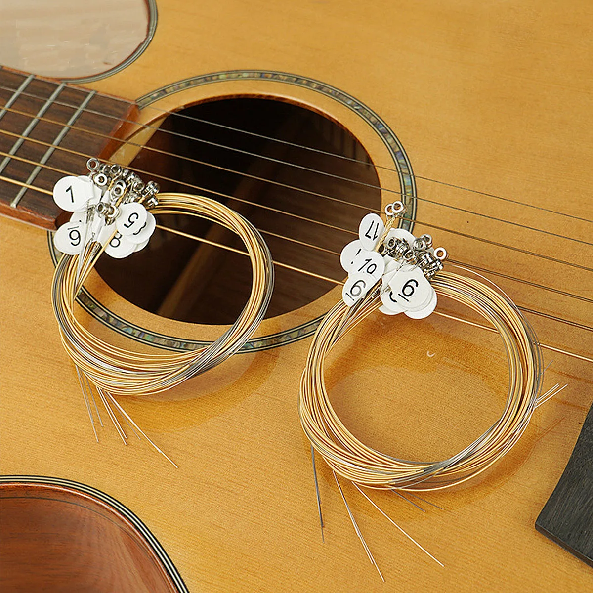 Miwayer 1 Set Lyre-Saitenset – 7/10/16/19/21/24 Saitenoptionen, Messing, rostfrei beschichtet, Ersatzsaiten für Lyre-Harfe – Detail 7
