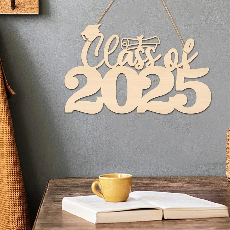 YOMDID Class of Wooden Sign With Rope Graduation Party Photo Props Class of Wooden Graduation Party Decorations party photo props halloween decoration props wooden ornament